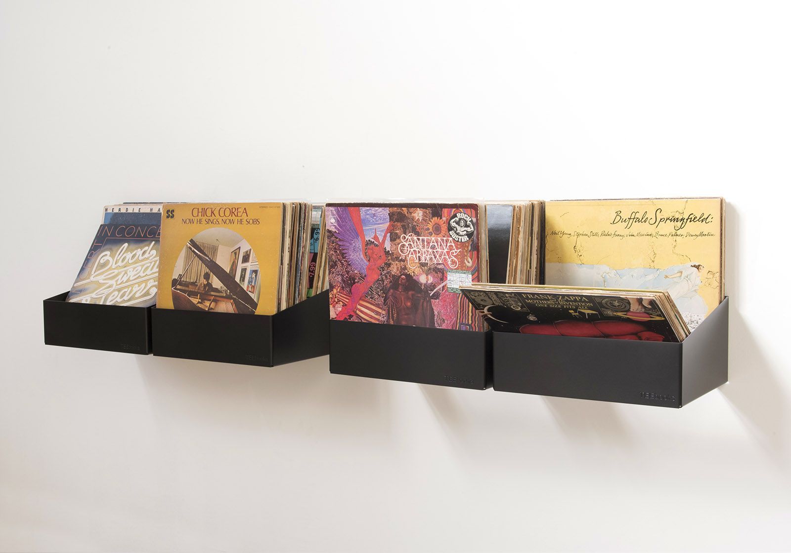 Estantería de almacenamiento de vinilos "TEEnyle" - Juego de 4